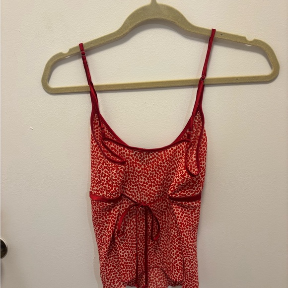 Red Patterned Tank Top - Picture 3 of 3